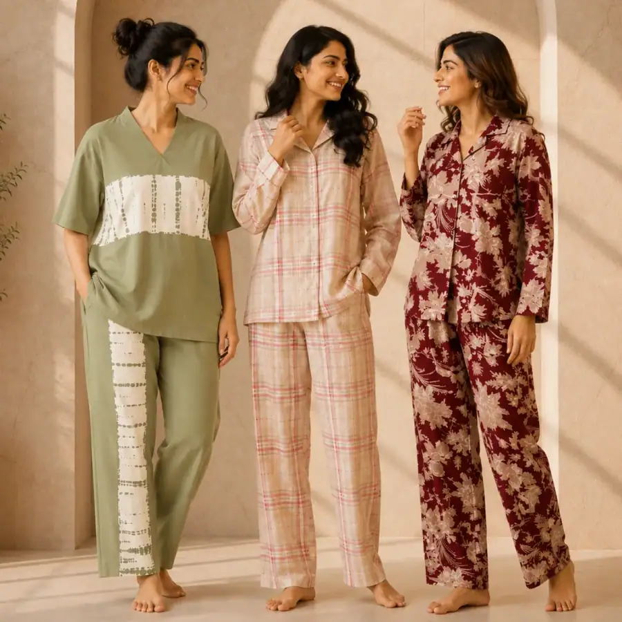 3 Women's Daily Comfort Night Suit ( S6 ) in As shown in photos