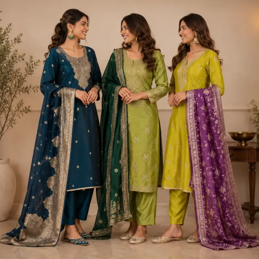 3-Piece Women's Kurti Collection (P-8) in As shown in photos
