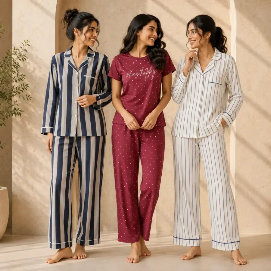 3 Women's Daily Comfort Night Suit ( S7 ) in As shown in photos