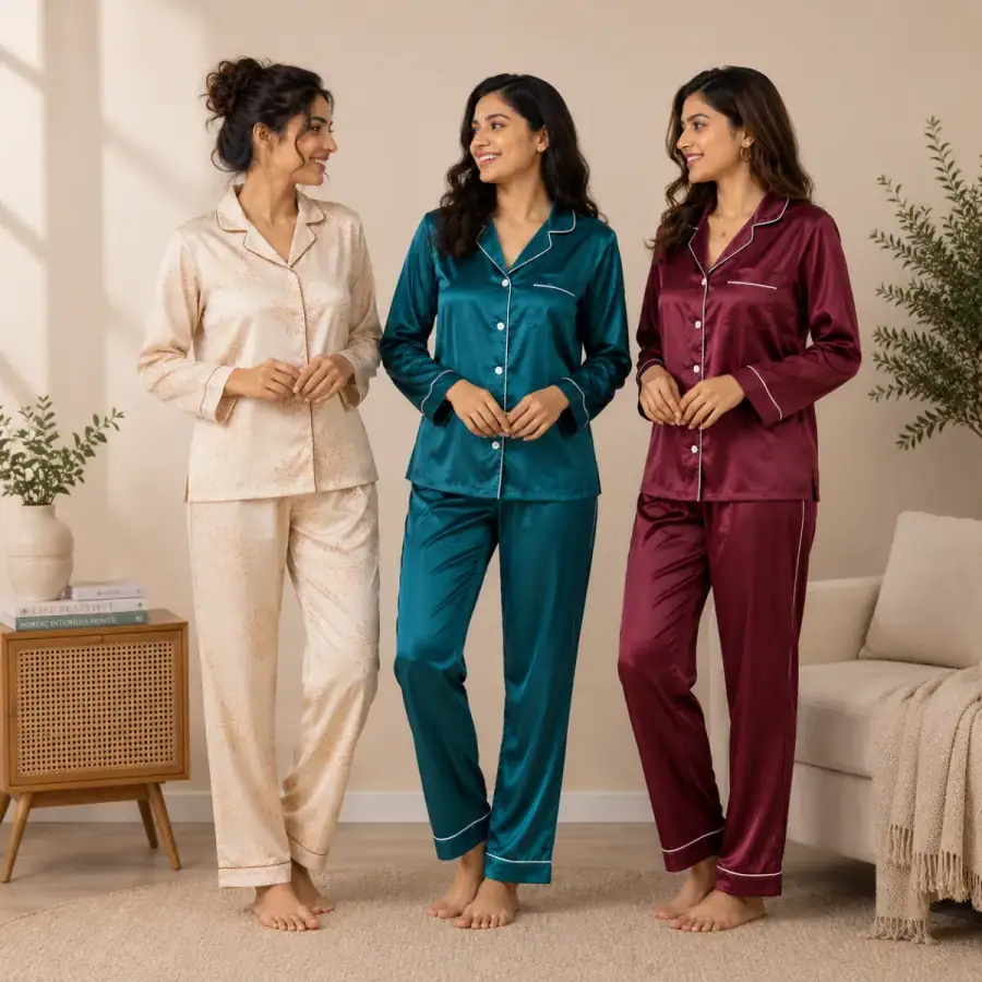 3 Combo Cotton Night Suits (C-9) in As shown in photos